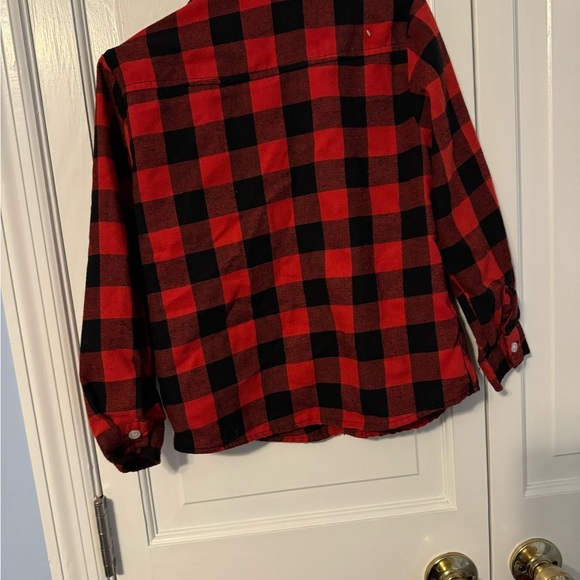 Boys 5T Red Black Buffalo Plaid‎ Button Down. Like New. - Picture 5 of 7